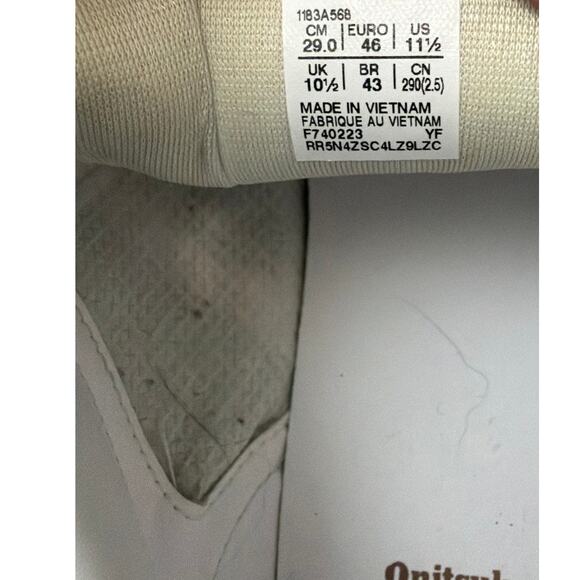 Onitsuka Tiger Lawnship 3.0 sneakers White Leather Mens Size 11.5 - Picture 8 of 8